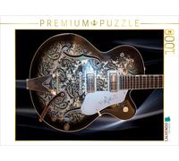 CALVENDO Puzzle Jazz-Style E-Gitarre Black Paisley Relic | 1000 Teile Lege-Größe