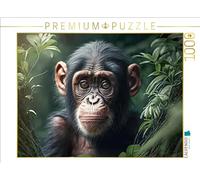 CALVENDO Puzzle Jeune Chimpanzé | Taille de la Pose cm Puzzle Photo pour des Heures heureuses
