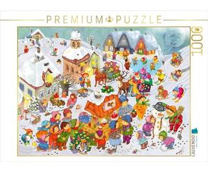 CALVENDO Puzzle Juhu La Première Neige 1000 Pièces Taille de la Pose 64 x 48 cm Photo Puzzle Image de Marion Krätschmer