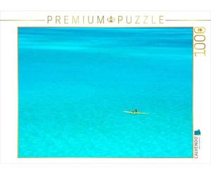 CALVENDO Puzzle Kanu in der Lagune Von Bora Bora 1000 Teile Puzzle quer 1000 Pieces 64 x 48 cm from iPics Photography