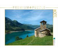 CALVENDO Puzzle Kirche am Stausee Roselend 1000 Teile Puzzle quer 1000 Pieces 64 x 48 cm from Frauke Scholz