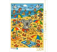 CALVENDO Puzzle Koala in summer, sun, beach and sandcastles | 1000 pieces, finis