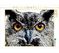 CALVENDO Puzzle Krafttier Eule - Der Adler der Nacht 1000 Teile Puzzle quer | 10