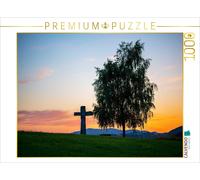 CALVENDO Puzzle Kreuz im Sonnenuntergang 1000 Teile Puzzle quer | 1000 Teile Leg