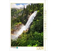 CALVENDO Puzzle Krimmler Wasserfall mit Regenbogen. Hohe Tauern im Salzburger Land Österreich. 1000 Teile Puzzle Hoch 1000 Pieces 48 x 64 cm from Anja Frost