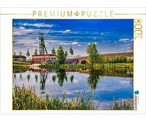 CALVENDO Puzzle Krupp-Park-See mit Förderturm Zeche Amalie 1000 Teile Puzzle quer 1000 Pieces 64 x 48 cm from Klaus Fritsche