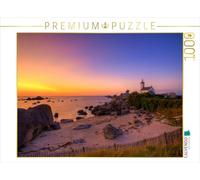 CALVENDO Puzzle La Nostalgie de la Bretagne - Le Phare de Pontusval dans Le Finistère au Coucher du Soleil 1000 Pieces 64 x 48 cm from Mr.Mooseman