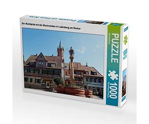 CALVENDO Puzzle La Place du marché avec la Statue de la Vierge Marie à Ladenburg am Neckar. 1000 Pieces 64 x 48 cm from Ilona Andersen