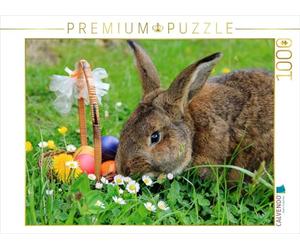 CALVENDO Puzzle Lapin de Pâques Anton cachant des œufs de Pâques 1000 Pieces 64 x 48 cm from Jana Thiem-Eberitsch