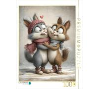 CALVENDO Puzzle Lapins - Amour | 1000 pièces Taille de la Pose 48 x 64 cm Puzzle Photo pour des Heures heureuses