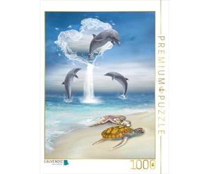 CALVENDO Puzzle Le cœur des Dauphins 1000 Pieces 48 x 64 cm from Simone Gatterwe