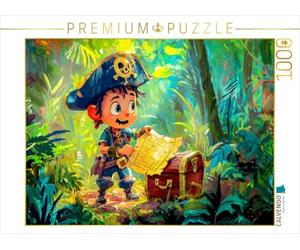 CALVENDO Puzzle Le Petit Pirate Will avec Le Trésor Retour à la Sirène | 1000 pièces 64 x 48 cm Puzzle Photo pour des Heures heureuses