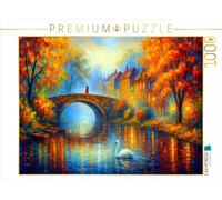 CALVENDO Puzzle Le Pont sur la rivière | Taille de la Pose Puzzle Photo pour des Heures heureuses