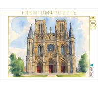 CALVENDO Puzzle L'Èglise Notre Dame in Avraches | 1000 Teile Lege-Größe 64 × 48