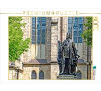 CALVENDO Puzzle Leipzig Bach-Denkmal bei der Thomaskirche | 1000 Teile Lege-Größ