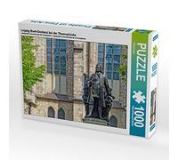 CALVENDO Puzzle Leipzig Bach-Denkmal bei der Thomaskirche 1000 Teile Puzzle quer 1000 Pieces 64 x 48 cm from Peter Roder