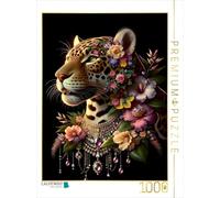 CALVENDO Puzzle Léopard Magie | 1000 pièces 48 x 64 cm Puzzle Photo pour des Heures heureuses