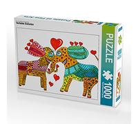 CALVENDO Puzzle Les éléphants Amoureux 1000 Pieces 64 x 48 cm from Sarnade