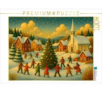 CALVENDO Puzzle Lueur Lumineuse et Traces de Patins | 1000 Pièces Taille 64 x 48 cm Photo Puzzle pour Heures de Bonheur