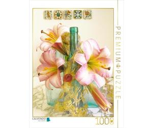 CALVENDO Puzzle Lilien-Stillleben Auf einem Marmortisch 1000 Teile Puzzle Hoch 1000 Pieces 48 x 64 cm from Gisela Kruse