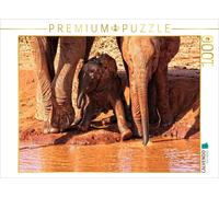 CALVENDO Puzzle Petit éléphant : Jeu et curiosité. Kenya 1000 Pieces 64 x 48 cm from Susan Michel