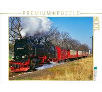 CALVENDO Puzzle Locomotive à Vapeur de la Harzer Schmalspurbahnen 1991 au dépôt de Nordhausen Krimderode. 1000 Pieces 64 x 48 cm from Michael Bromm