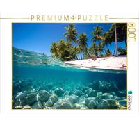 CALVENDO Puzzle Lonely island - underwater with palm trees | 1000 pieces, finish