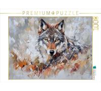 CALVENDO Puzzle Loups criant dans l'art pour la liberté et la Famille | 1000 pièces de Taille de la Pose 64 x 48 cm Puzzle Photo pour des Heures heureuses