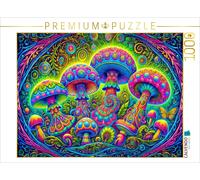 CALVENDO Puzzle Luminous quartet of magic mushrooms | 1000 pieces, finished size