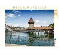 CALVENDO Puzzle Luzern Pont de la Chapelle et Tour de l'eau 1000 Pieces 64 x 48 cm from Melanie Viola