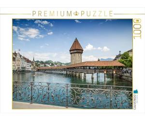 CALVENDO Puzzle Luzern Pont de la Chapelle et Tour de l'eau 1000 Pieces 64 x 48 cm from Melanie Viola