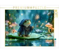 CALVENDO Puzzle Magic frog with magic wand on the sea leaf | 1000 pieces, finish