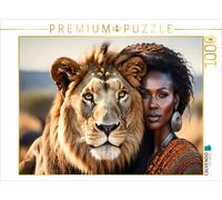 Puzzle · des Moments Magiques avec Un Lion Doux | Des prédateurs sur la voie des câlins · 1000 pièces · Format assemblé 64 × 48 cm · CALVENDO Puzzle