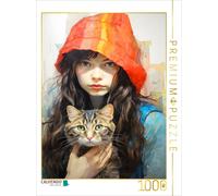 CALVENDO Puzzle Man and cat | 1000 pieces, finished size 25.2 × 18.9 in (64 × 48