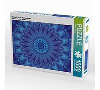 CALVENDO Puzzle Mandala Bleu Fleur d'eau 1000 Pieces 64 x 48 cm from Christine Bässler