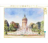 CALVENDO Puzzle Mannheim Water Tower | 1000 pieces, finished size 25.2 × 18.9 in