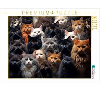 CALVENDO Puzzle Many cats in one picture | 1000 pieces, finished size 25.2 × 18.