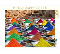 CALVENDO Puzzle Marktstand mit Farbpulvern - Indien | 1000 Teile Lege-Größe 64x4