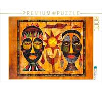CALVENDO Puzzle Masques Abstraits et Visages Africains | 1000 Pièces de Lege Taille 64 * 48cm Photo Puzzle pour Heures de Bonheur