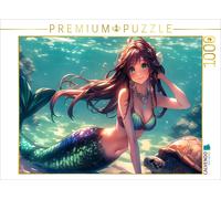 CALVENDO Puzzle Mermaid with a turtle | 1000 pieces, finished size 25.2 × 18.9 i