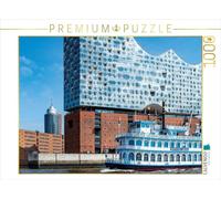 CALVENDO Puzzle Mississippi Vapeur Devant Elbphi | 1000 pièces Taille de la Pose 64 x 48 cm Puzzle Photo pour des Heures heureuses
