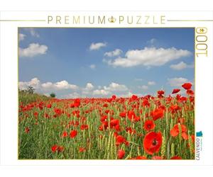 CALVENDO Puzzle Mohnblumenfeld 1000 Teile Puzzle quer 1000 Pieces 64 x 48 cm from SchnelleWelten