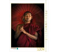 CALVENDO Puzzle Monk with parasol | 1000 pieces, finished size 25.2 × 18.9 in (6