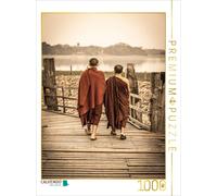 CALVENDO Puzzle Monks on the U Bein Bridge | 1000 pieces, finished size 25.2 × 1