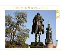 CALVENDO Puzzle Monument Carl-August et Tour du château de Weimar 1000 Pieces 64 x 48 cm from Martina Berg