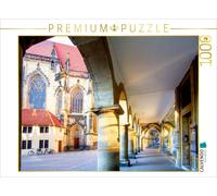 CALVENDO Puzzle Münster - Die typischen Rundbögen am Lambertikirch-Platz, Blick