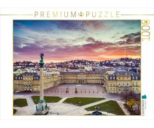 CALVENDO Puzzle Neues Schloss Stuttgart mit Schlossplatz 1000 Teile Puzzle quer 1000 Pieces 64 x 48 cm from Marc Feix Photography