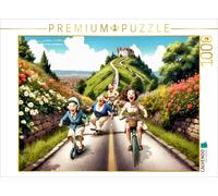 CALVENDO Puzzle Now it's downhill, girls | 1000 pieces, finished size 25.2 × 18