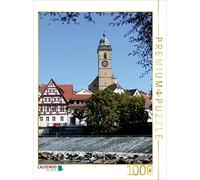 CALVENDO Puzzle Nürtingen Vieille Ville avec église municipale 1000 pièces Taille de la Pose 48 x 64 cm Photo Puzzle Image de Klaus-Peter Huschka