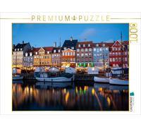 CALVENDO Puzzle Nyhavn-Kanal bei Sonnenuntergang, Kopenhagen, Dänemark | 1000 Te